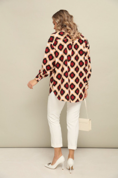 Брюки, рубашка LM К1440145 бордо+белый - фото 5