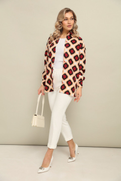 Брюки, рубашка LM К1440145 бордо+белый - фото 2