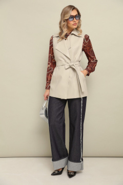 Жилет LM М109 бежевый - фото 2