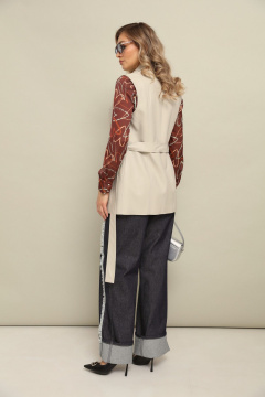 Жилет LM М109 бежевый - фото 5