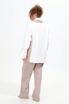 Брюки, жакет NikVa 950-4 молоко_песок - фото 4