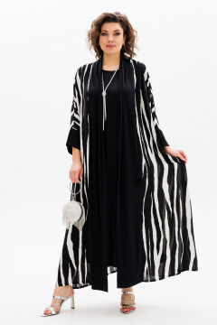 Кардиган, платье Michel chic 1417 черный,белый - фото 2