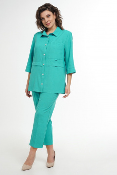 Брюки, жакет Пинск-Стиль 221 бирюзовый - фото 5