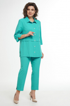 Брюки, жакет Пинск-Стиль 221 бирюзовый - фото 3