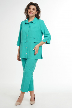 Брюки, жакет Пинск-Стиль 221 бирюзовый - фото 2