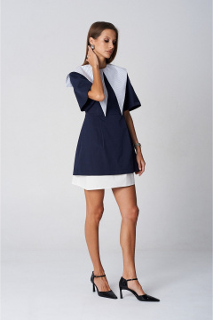 Платье SHAM SHAM 1040 темно-синий - фото 2