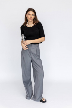 Джемпер прилегающий реглан из хлопка демисезонный Romgil РВ0029-ХЛ2 черный - фото 3