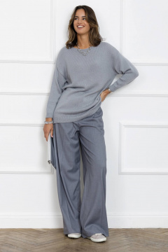 Джемпер на каждый день из хлопка с классическим кроем Romgil 679ХТЗ жемчужный_серый - фото 2