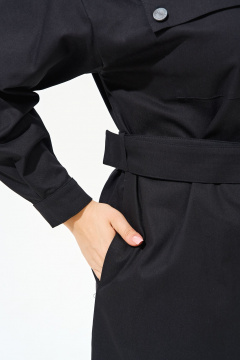 Джинсовое платье-рубашка с функциональными карманами IVA 1492 черный - фото 5