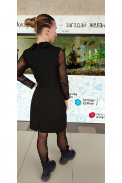 Классическое платье-футляр из костюмной ткани S. Veles 3-173 - фото 3