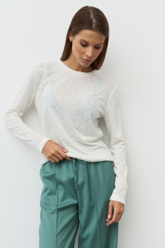 Демисезонные широкие брюки из костюмной ткани Luitui R2019 нефритовый - фото 2