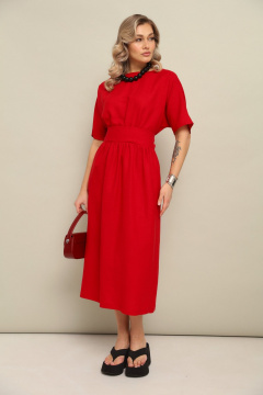 Платье LM М122 красный - фото 2