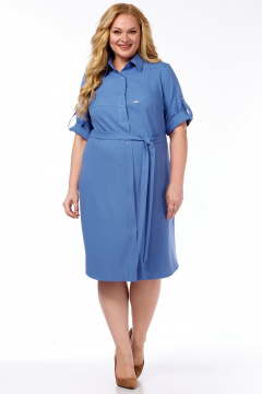 Платье LadyThreeStars 2571 индиго - фото 4