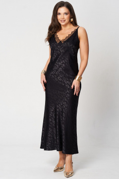 Платье LeNata 16464 черный-в- рисунок - фото 3