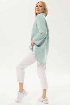 Брюки, рубашка Ma Сherie 3142 мятный+белый - фото 2