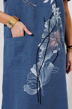 Платье Galean Style 963 синий - фото 4