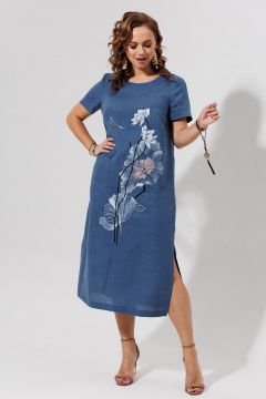 Платье Galean Style 963 синий - фото 2