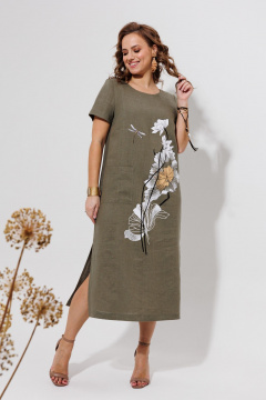 Платье Galean Style 963 светлый_хаки - фото 2
