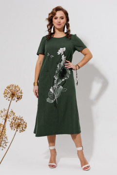 Платье Galean Style 963 темный_хаки - фото 5