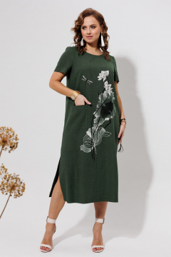 Платье Galean Style 963 темный_хаки - фото 1