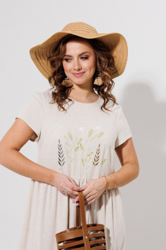 Платье Galean Style 965 светлый_беж - фото 4