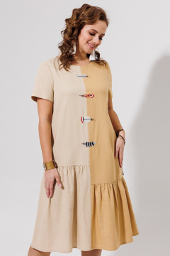 Платье Galean Style 968 беж_с_песочным - фото 4