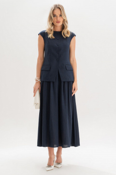 Жилет, юбка Urs 24-458-2 синий - фото 1