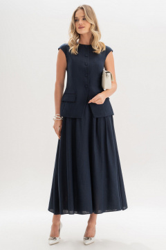 Жилет, юбка Urs 24-458-2 синий - фото 2