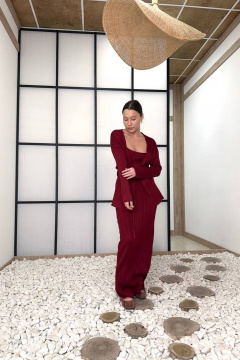 Кардиган, платье Skipper Design 923 бордо - фото 2