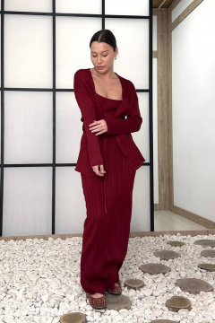 Кардиган, платье Skipper Design 923 бордо - фото 1