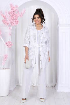 Блуза, брюки, майка Ninele 6048 белый - фото 2