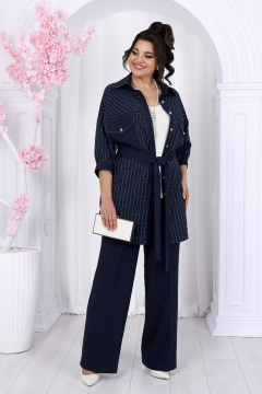 Блуза, брюки, майка Ninele 6048 синий - фото 1