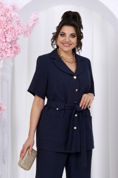 Брюки, жакет, майка Ninele 7482 синий - фото 5