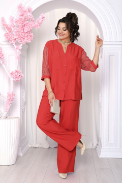 Блуза, брюки Ninele 7487 красный - фото 3