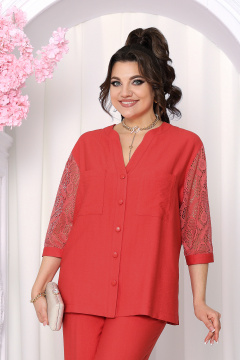 Блуза, брюки Ninele 7487 красный - фото 4