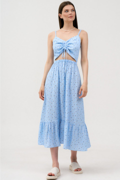 Платье LeNata 16501 голубой-с-рисунком - фото 1