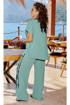 Блуза, брюки Vittoria Queen 24783 цвет_ яйца_ дрозда - фото 2