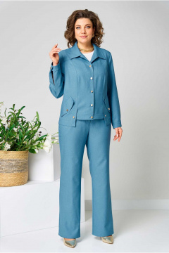 Брюки, жакет Асолия 1485 аква - фото 2