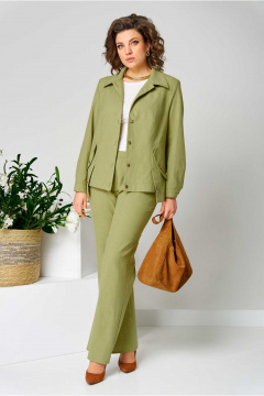 Брюки, жакет Асолия 1487 фисташка - фото 4