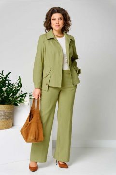 Брюки, жакет Асолия 1487 фисташка - фото 3