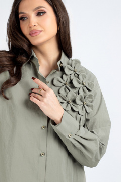 Блуза VIZAVI 820 хаки - фото 2