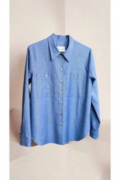 Рубашка Nova Line 20858 джинс_синий - фото 1