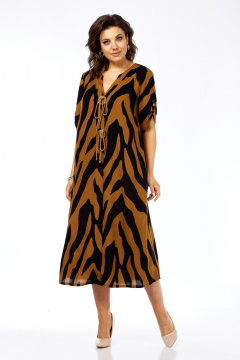 Платье SVT-fashion 600.1 терракотовый_с_черным - фото 1