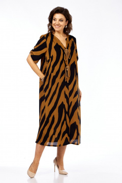 Платье SVT-fashion 600.1 терракотовый_с_черным - фото 3