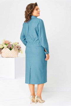 Жакет, юбка Асолия 1481 аква - фото 5