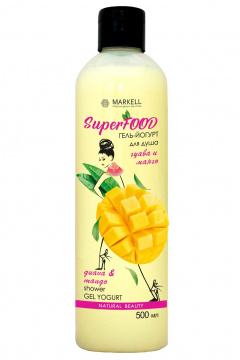 Гель для душа MARKELL SUPERFOOD Гель-йогурт для душа гуава и манго - фото 1