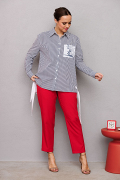 Брюки, рубашка Mubliz 222 серый-красный - фото 4