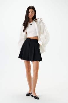 Юбка трапеция из текстиля с карманами ANNETE A1309 - фото 2