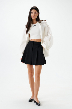 Юбка трапеция из текстиля с карманами ANNETE A1309 - фото 1