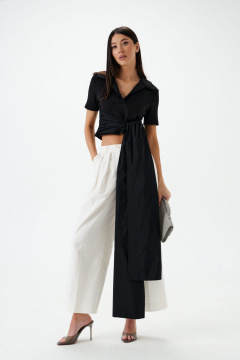 Джемпер из трикотажа с декоративными лентами ANNETE A2054 - фото 1